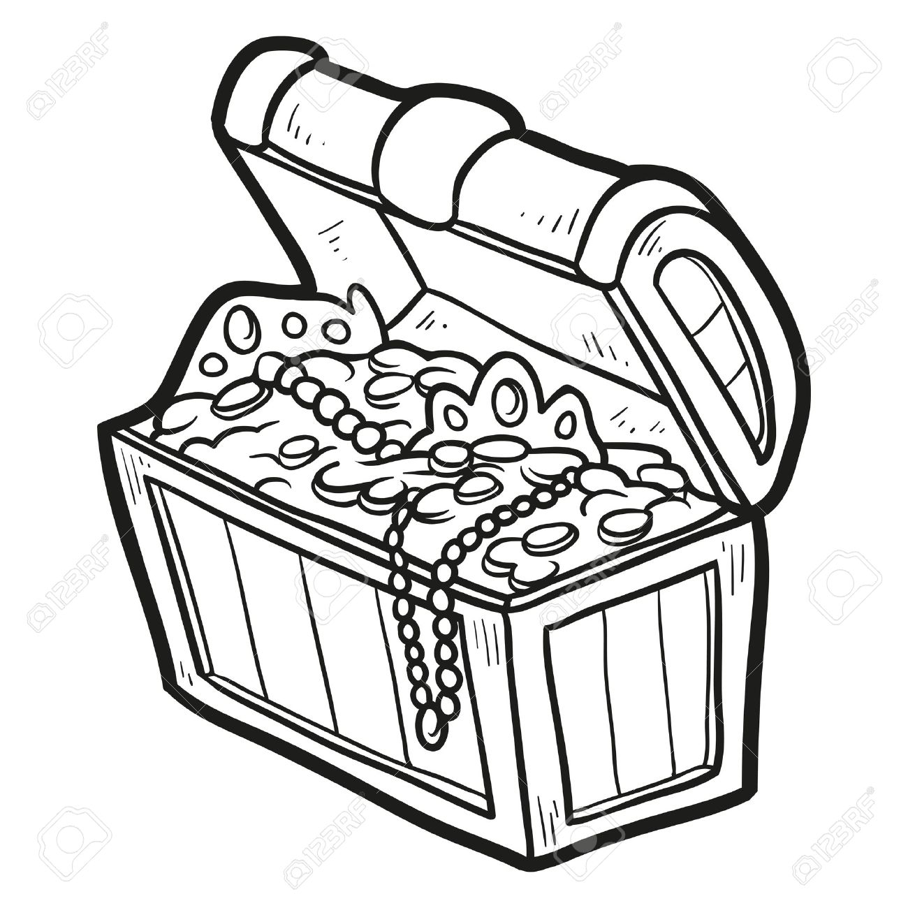 Coloring book treasure royalty free svg cliparts vectors and stock illustration image