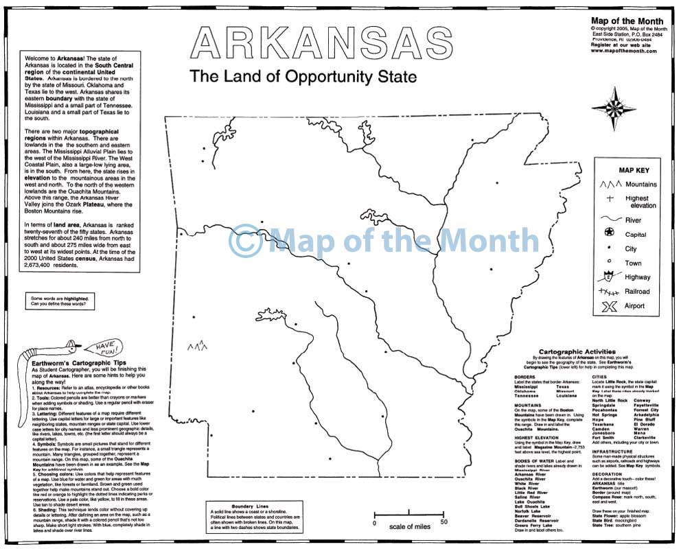 Arkansas map