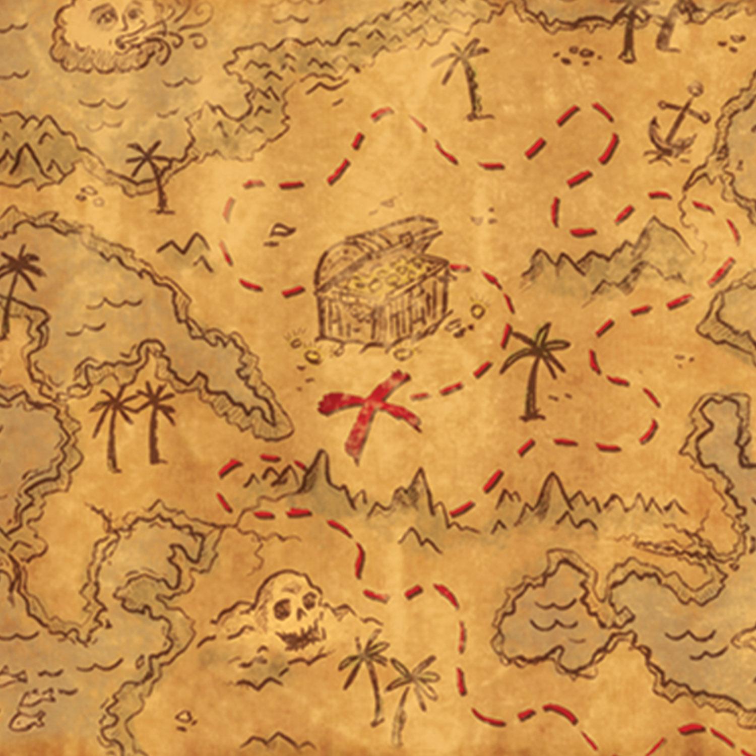 Beistle plastic treasure party map