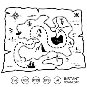 Treasure map svg