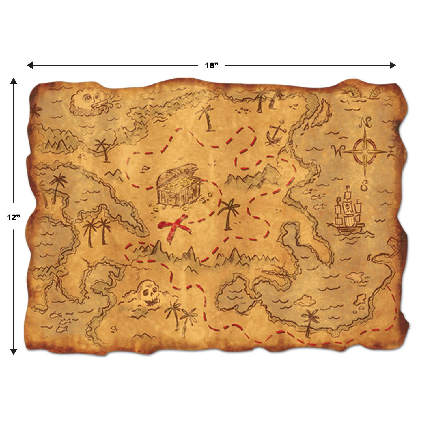 Beistle plastic treasure party map