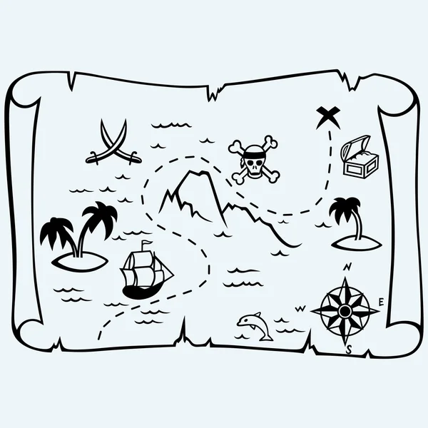 Treasure map vector images