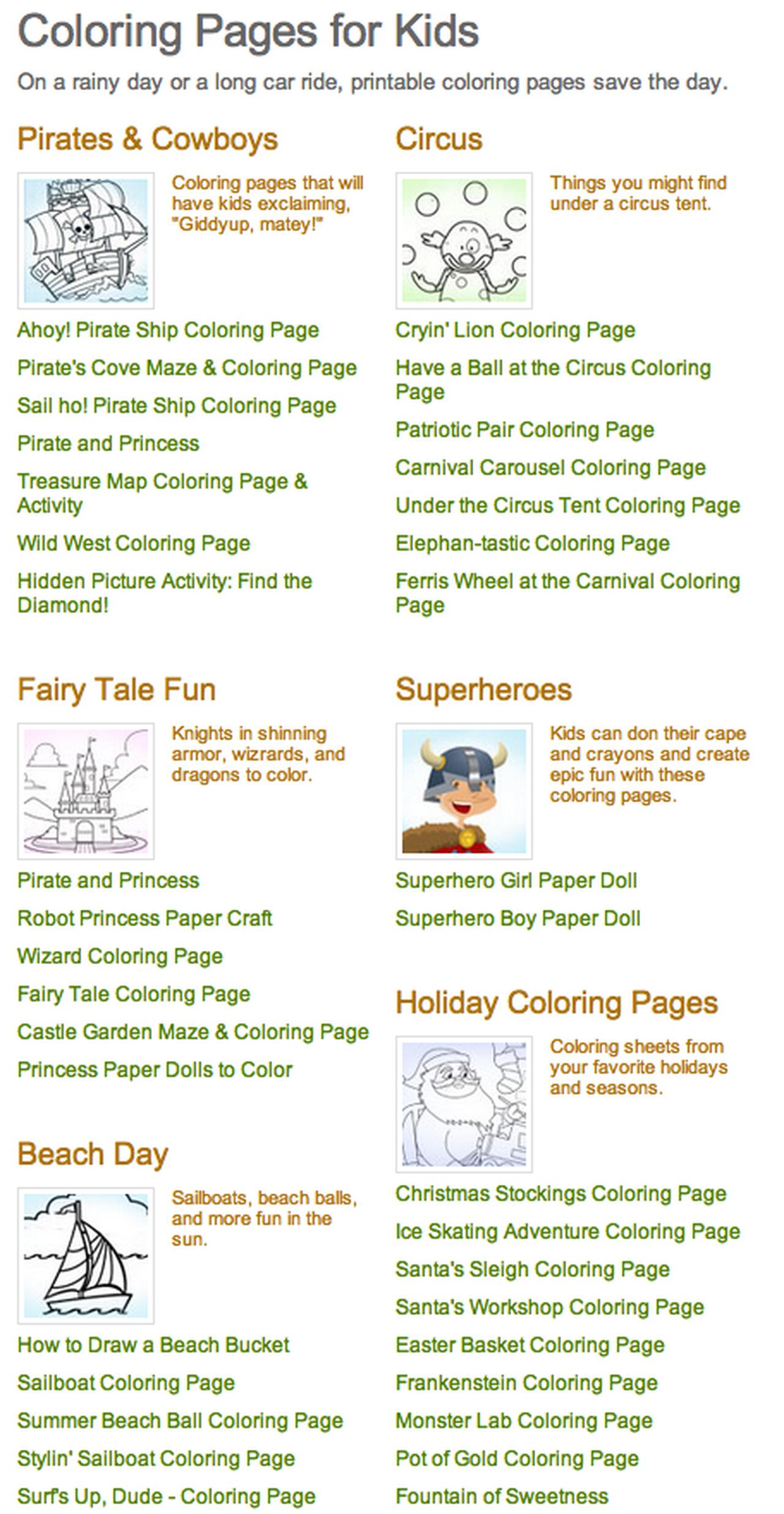 Free disney printable coloring pages pirates cowboys circus more