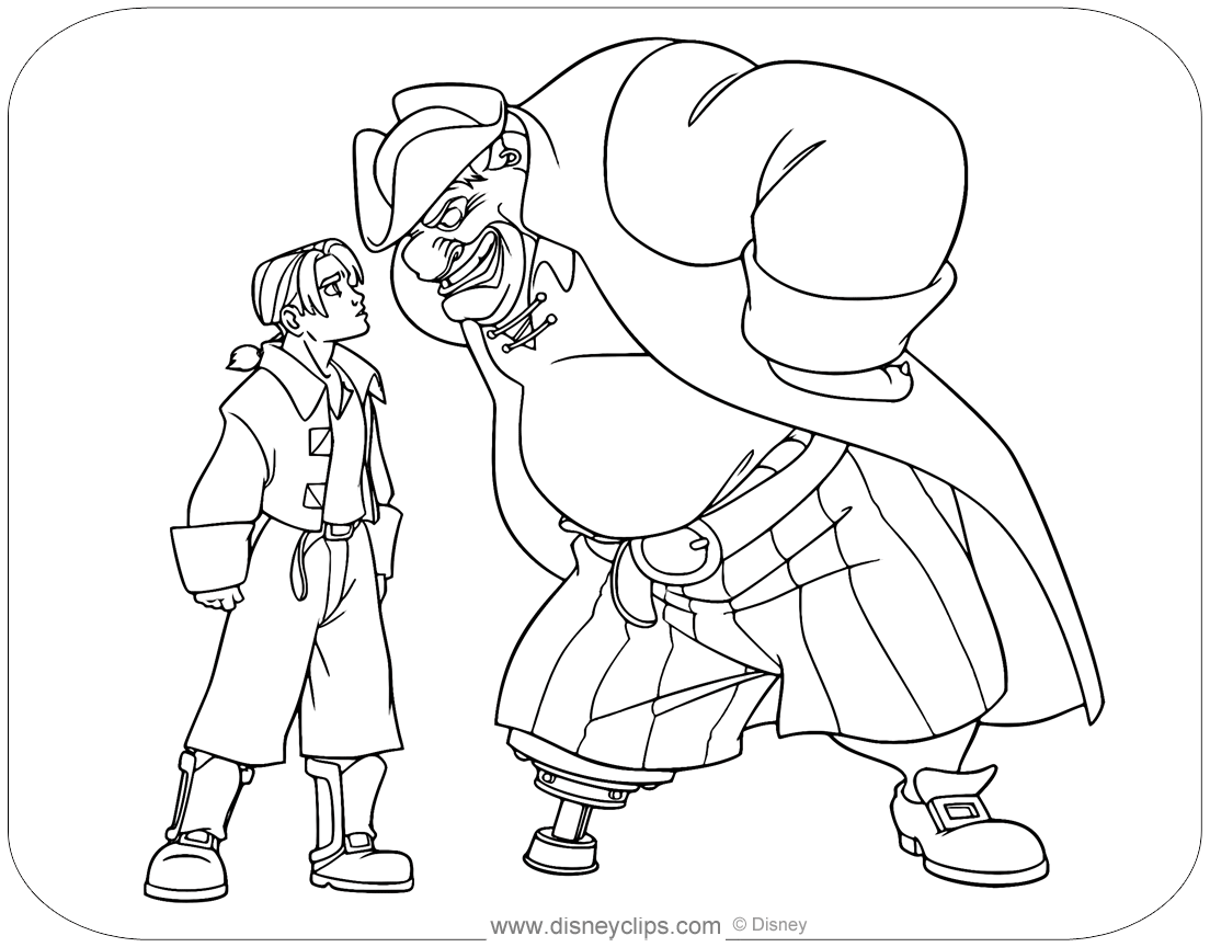 Disneys treasure planet coloring pages in pdf