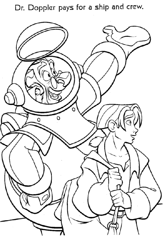 Drawings to color of the treasure planet disney movie