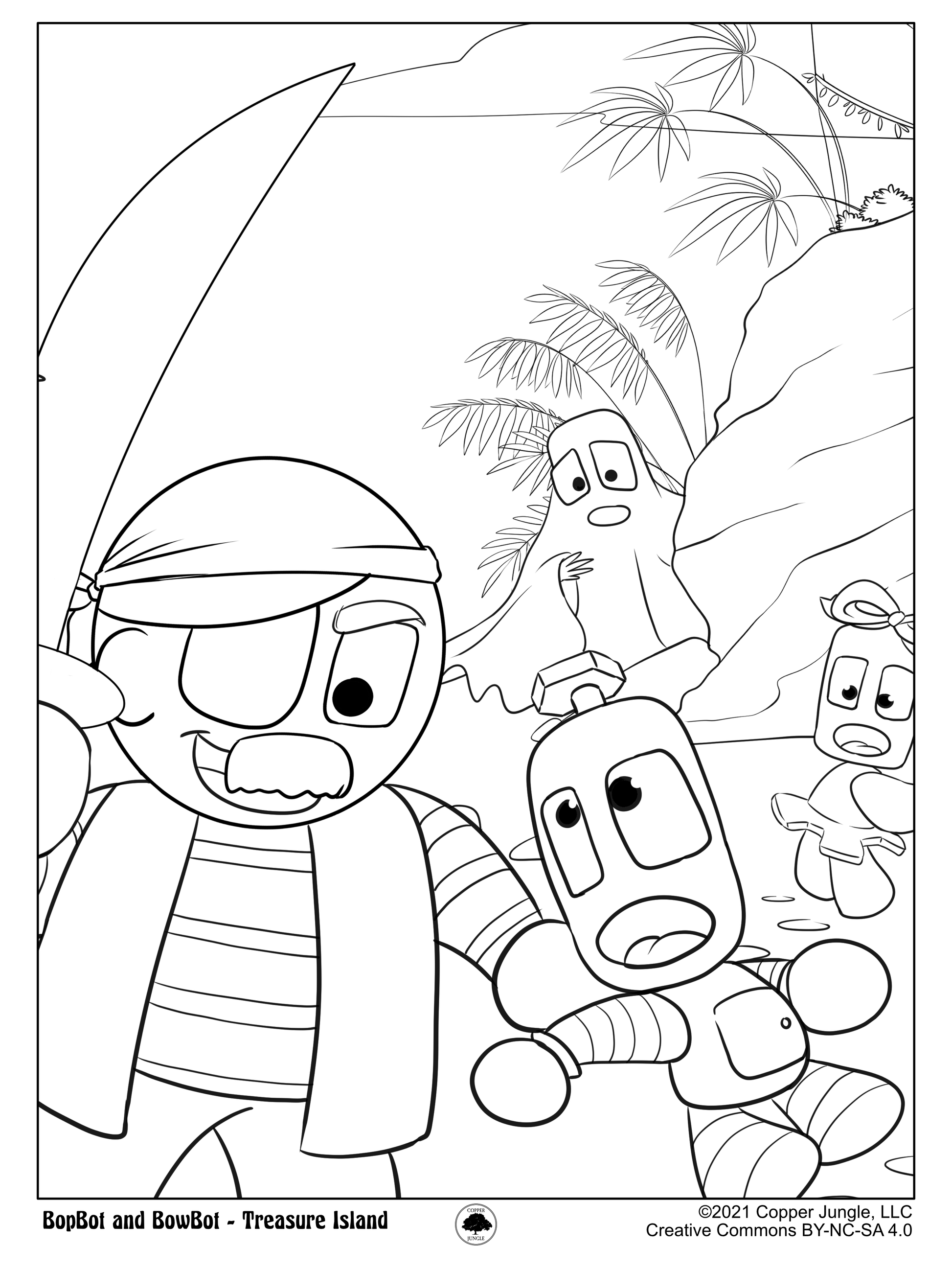 Pirate coloring page
