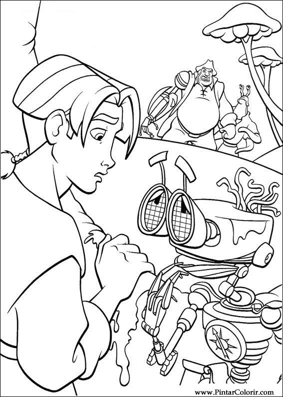 Drawings to paint colour treasure planet