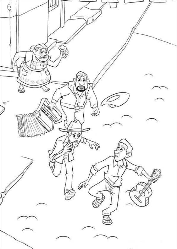 Disney coco free coloring page