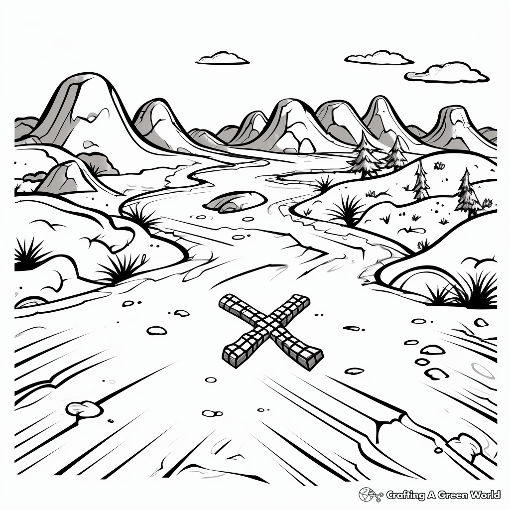Treasure map coloring pages