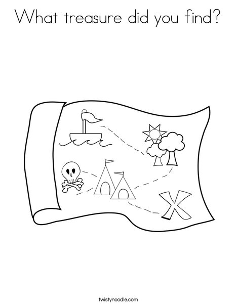 What treasure did you find coloring page