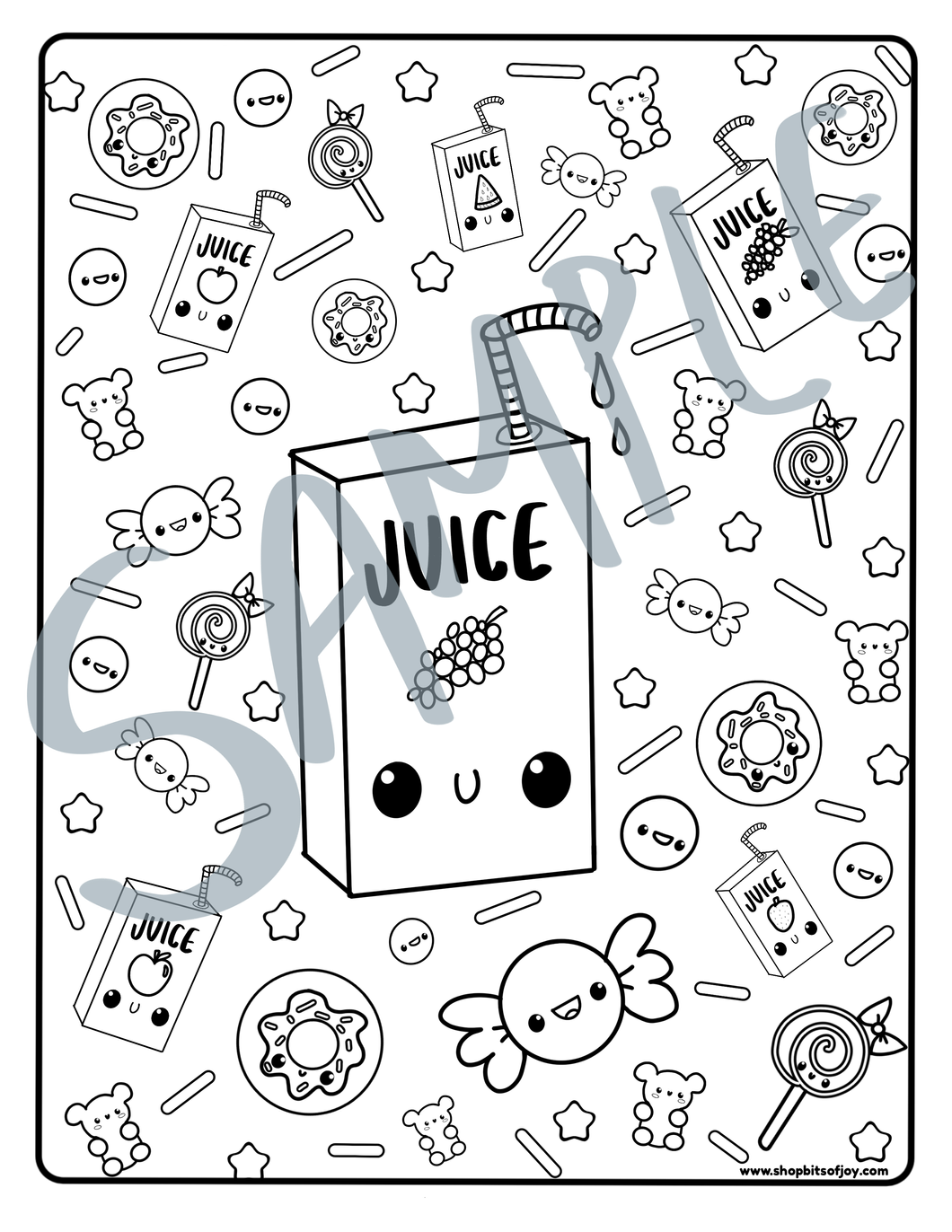 Sweet treats coloring sheet â bits of joy