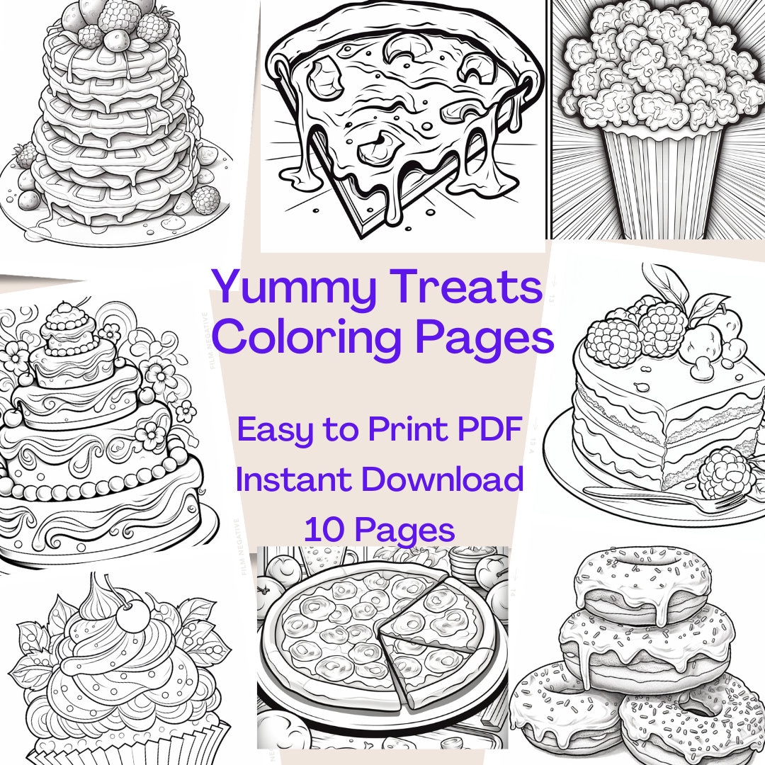Yummy treats coloring pages pages printable coloring pages pdf