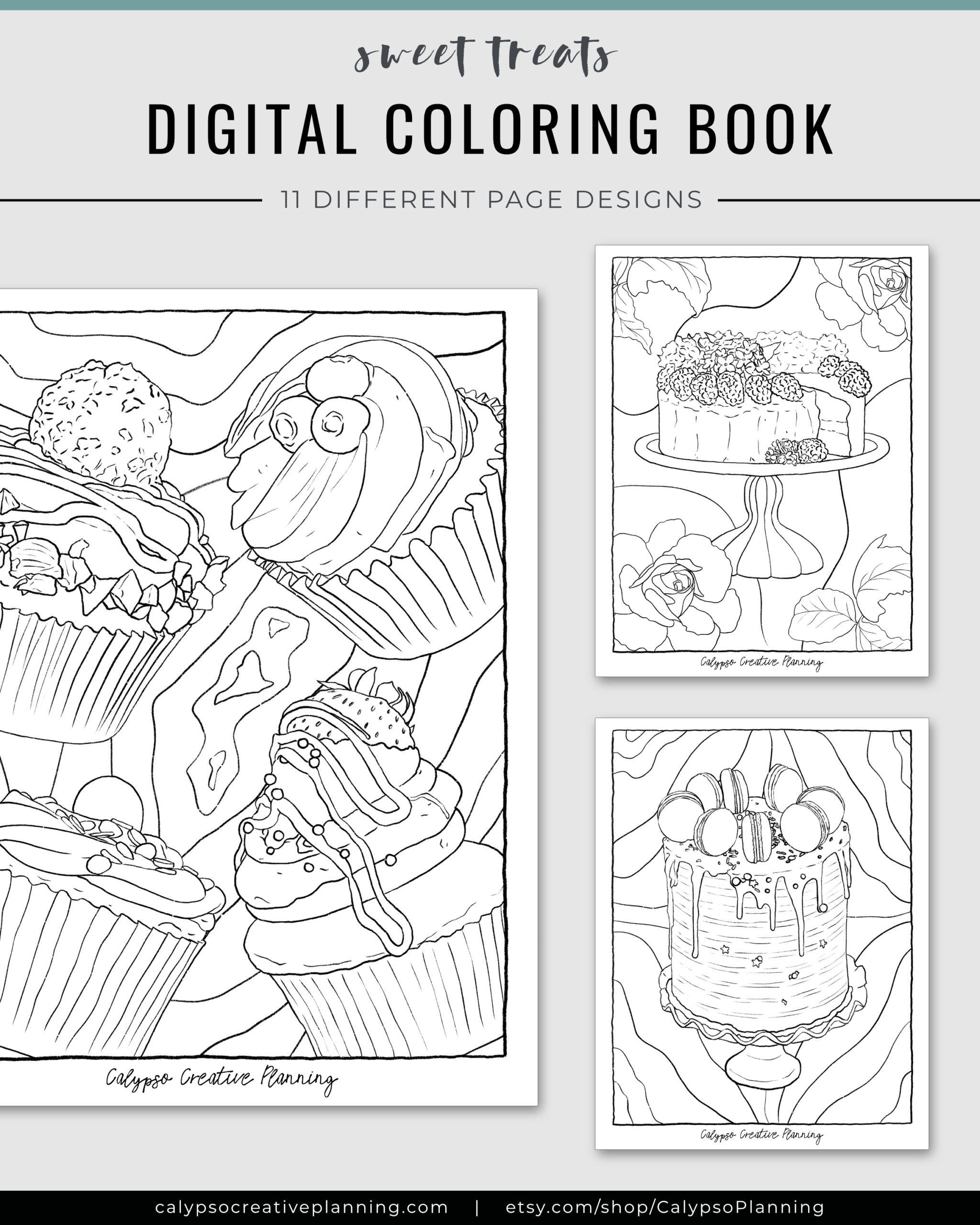 Sweet treats digital coloring book