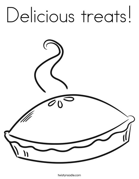 Delicious treats coloring page