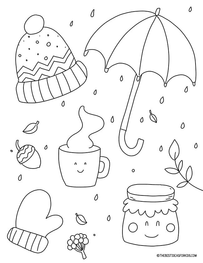 Fall coloring pages free printables
