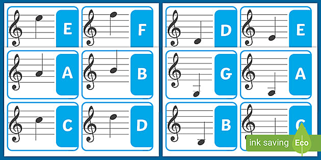 Treble clef cards