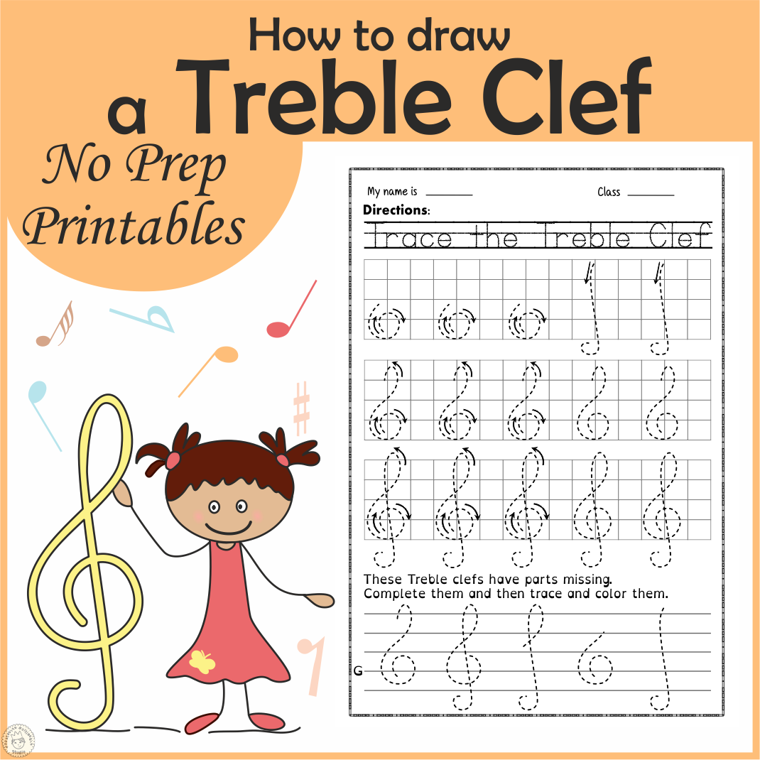 How to draw a treble clef