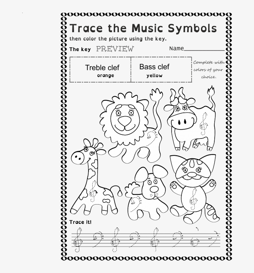 Treble clef worksheets