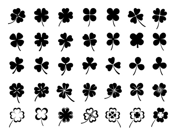 Imãgenes fotos de stock objetos en d y vectores sobre black and white leaf clover