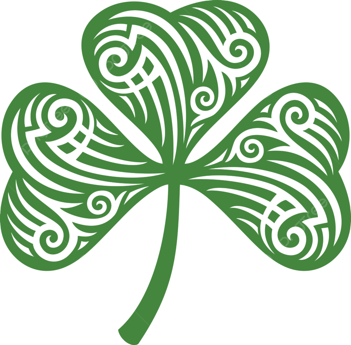 Tatuaje de trãbol con tr hojas trãbol png dibujos verde tatuaje firmar png y vector para dcargar gratis