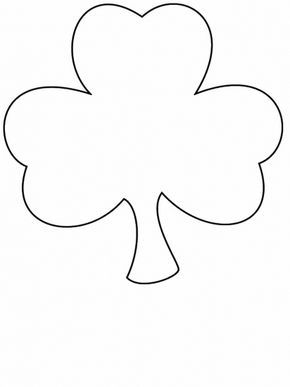 Trebol coloring pages simple shapes shapes