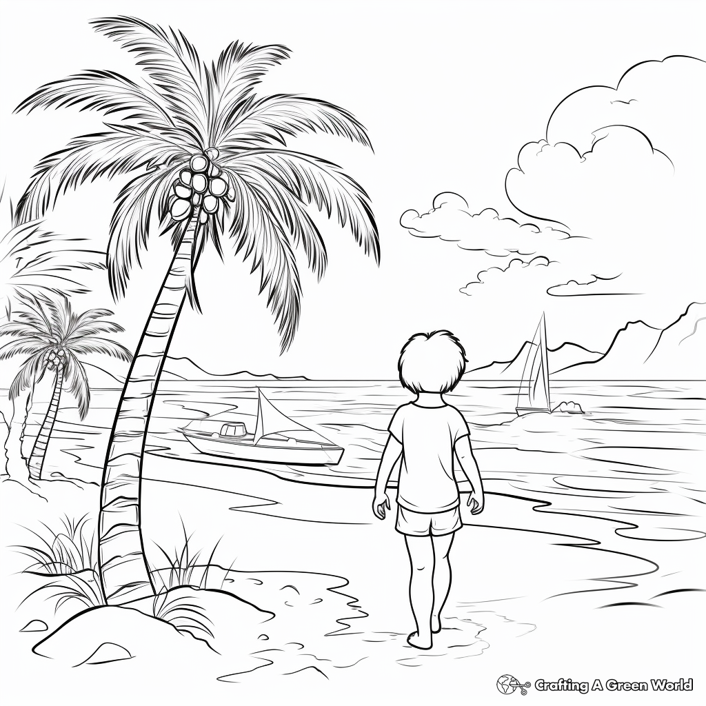 Beach coloring pages
