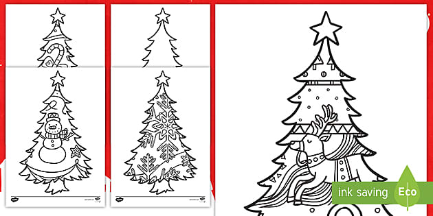 Large christmas tree to lour in louring sheets