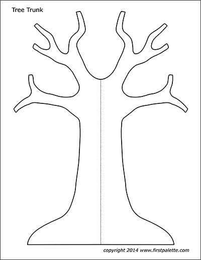 Tree trunk free printable templates coloring pages firstpalette tree templates family tree project cardboard tree