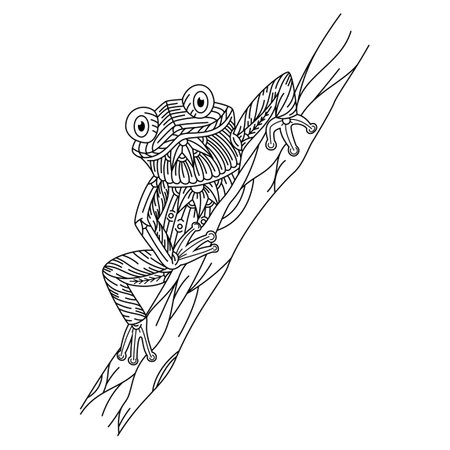 Tree frog drawing stock vector illustration and royalty free tree frog drawing clipart