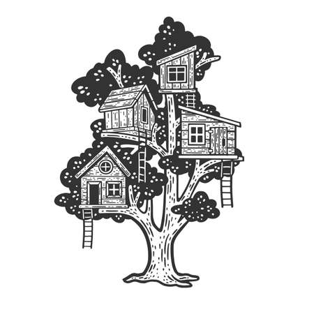 Tree houses coloring pages stock photos and images