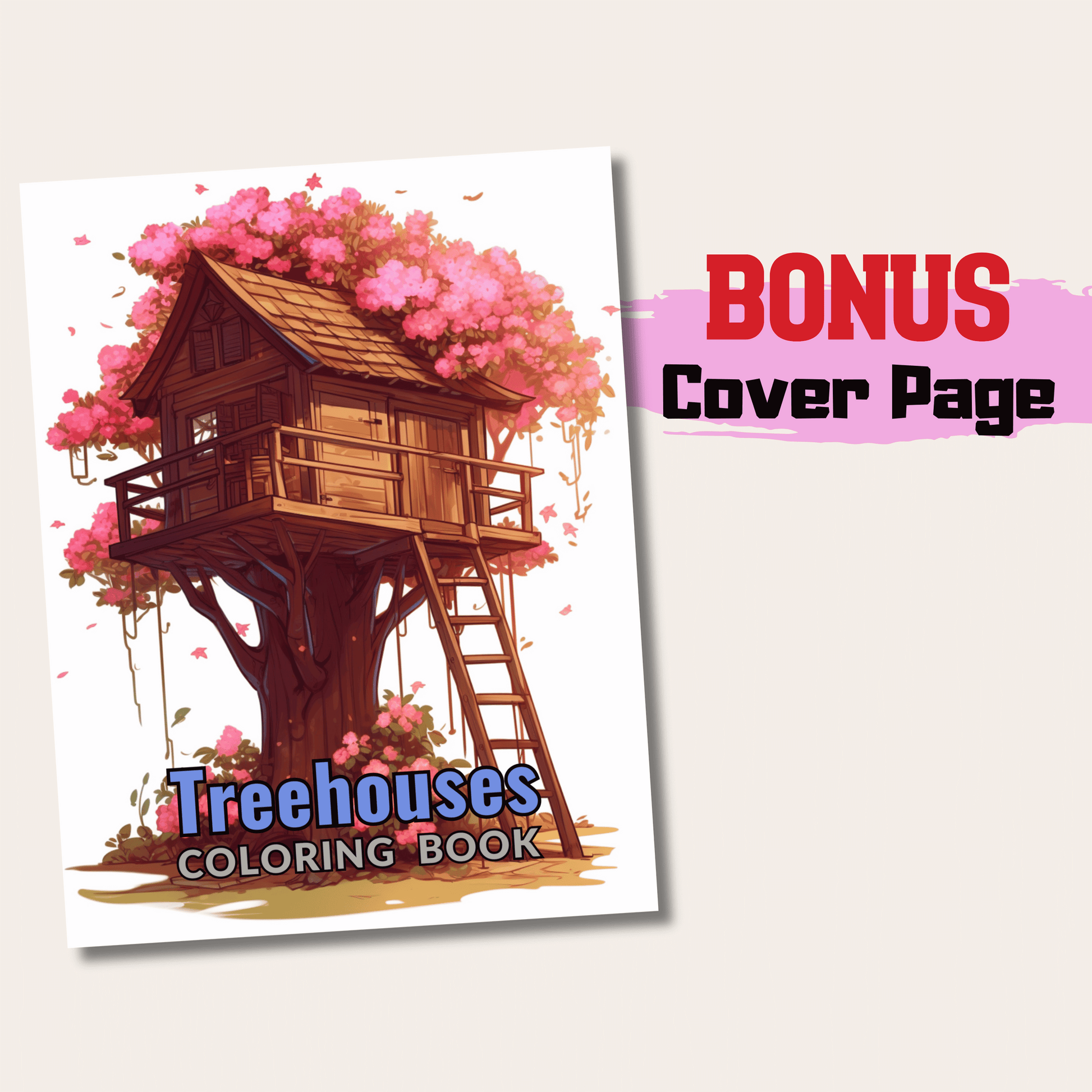 Pages enchanted treehouse coloring book instant download printabl â funny print for you
