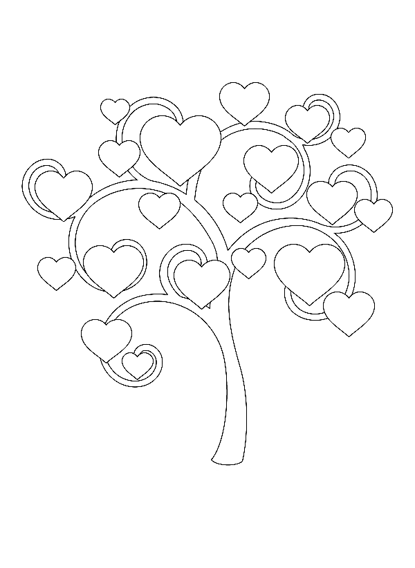 Trees with pretty hearts