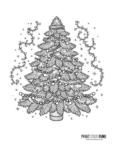 Christmas tree coloring pages clipart the ultimate free printable collection at