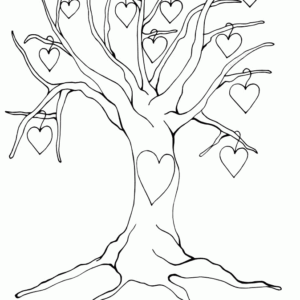 Tree coloring pages printable for free download
