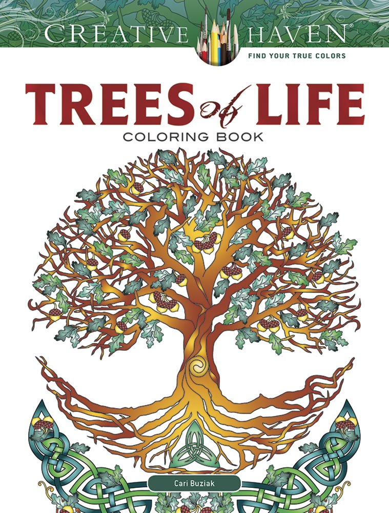 Trees of life coloring book