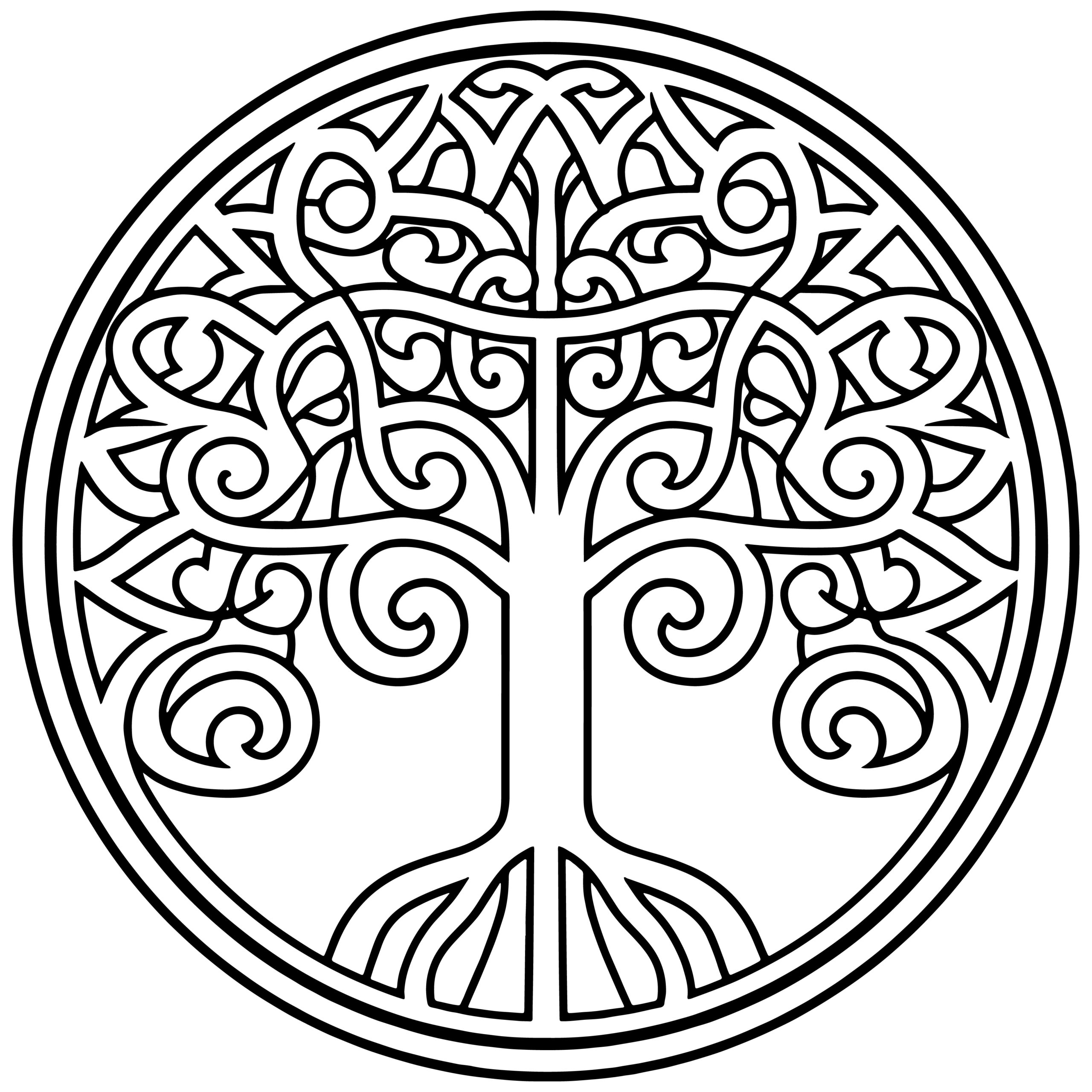 Tree coloring book for adult forests and trees adult colouring images made by teachers