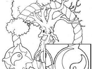 Adult coloring page tree archives