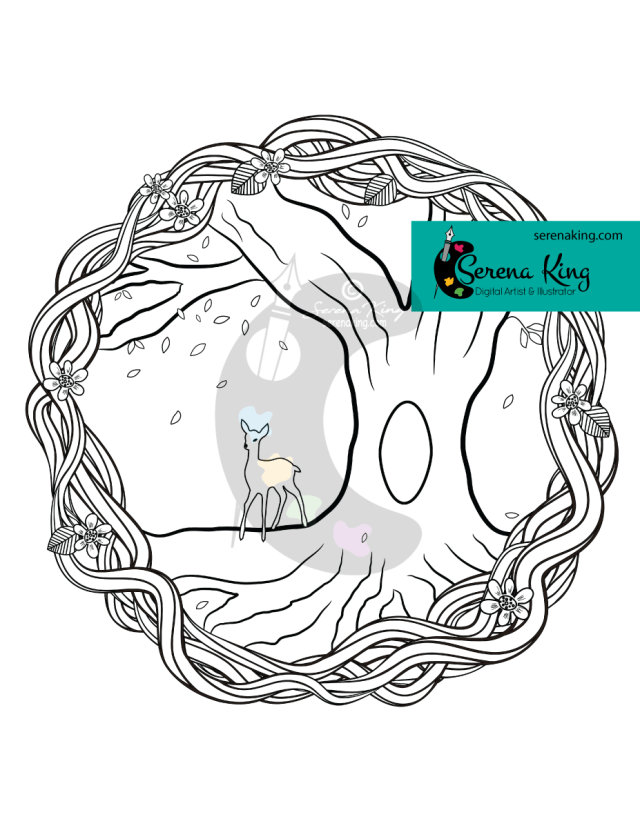 Circle tree of life coloring page â serena king