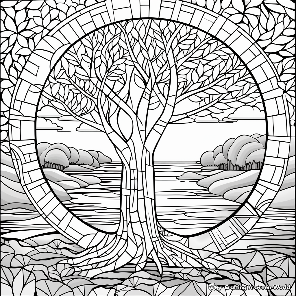 Mosiac coloring pages