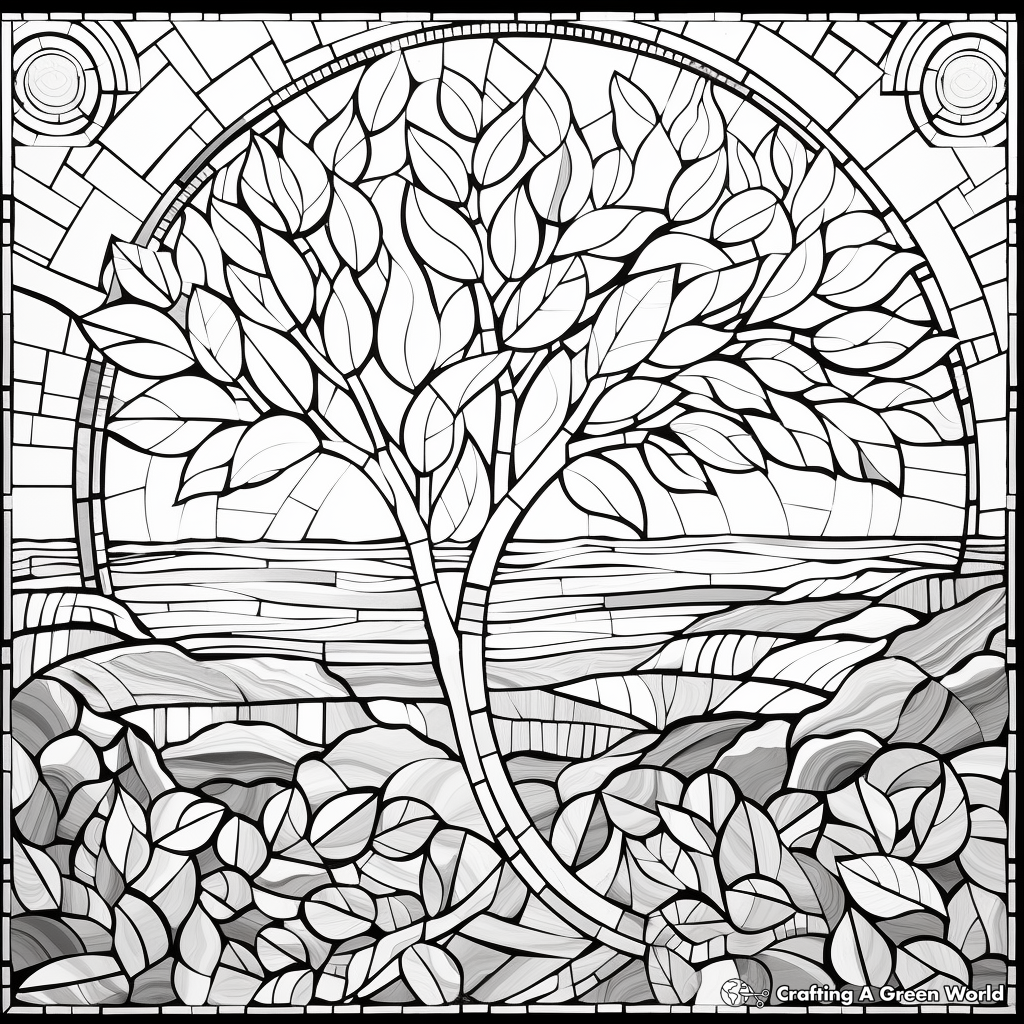 Mosiac coloring pages