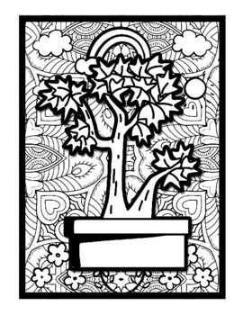 Bonsai trees mindfulness mandala coloring pages trees printable coloring sheets