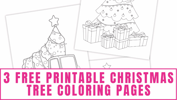 Free printable christmas tree coloring pages