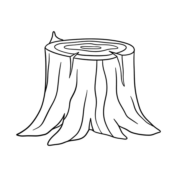 Thousand cartoon tree trunk royalty