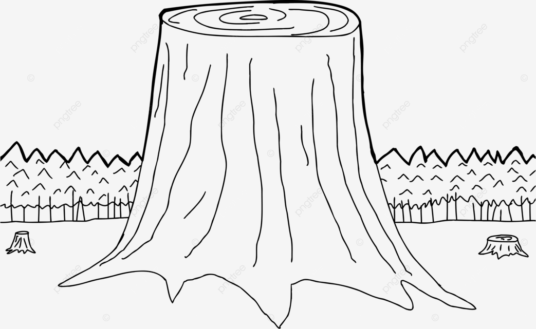 Outlined tree trunks ring cut out cut stump png transparent image and clipart for free download