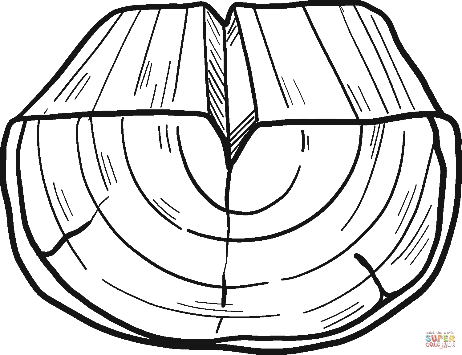 Tree trunk coloring page free printable coloring pages