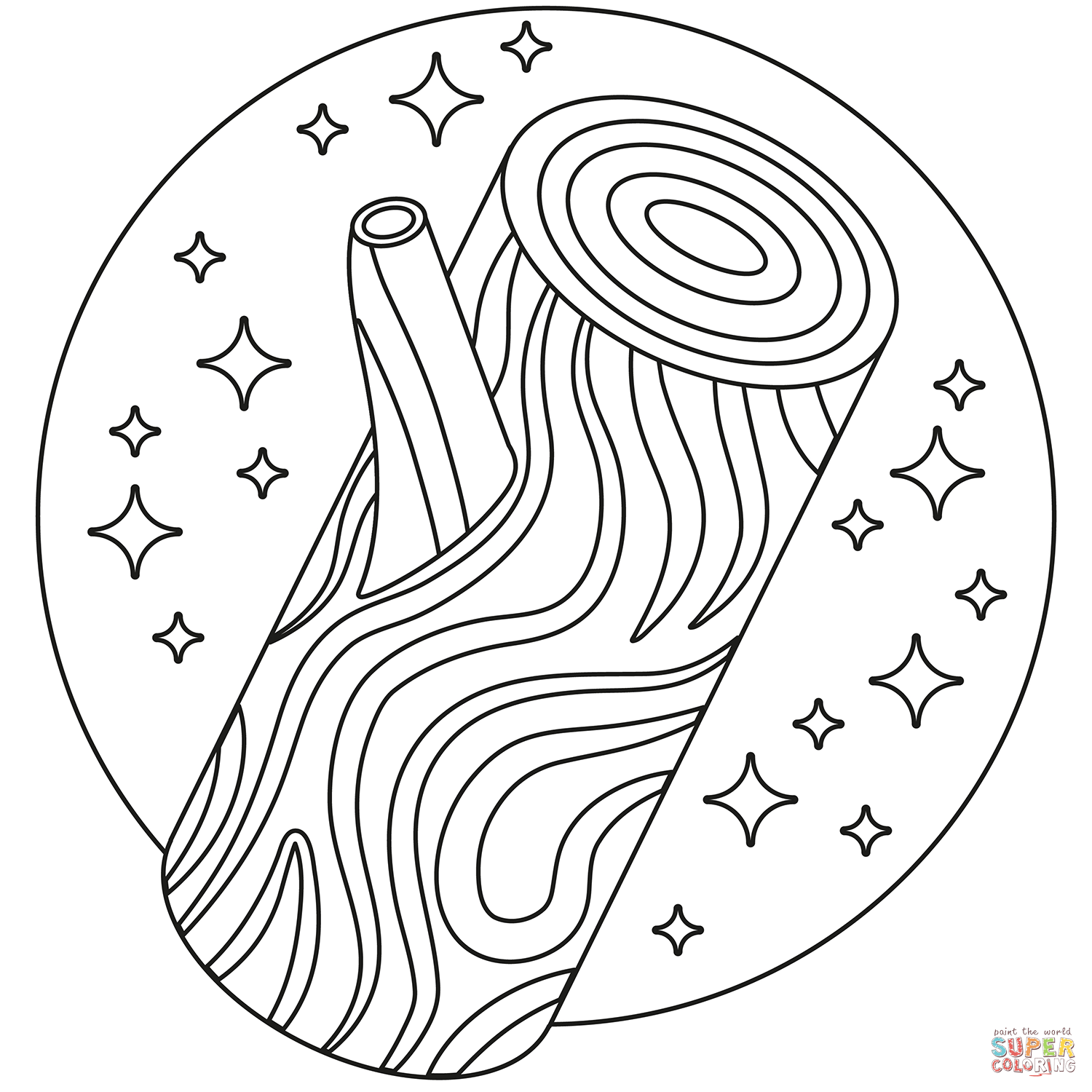 Tree trunk coloring page free printable coloring pages