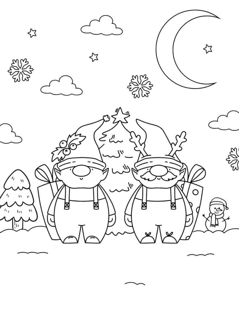 Free printable christmas tree coloring pages