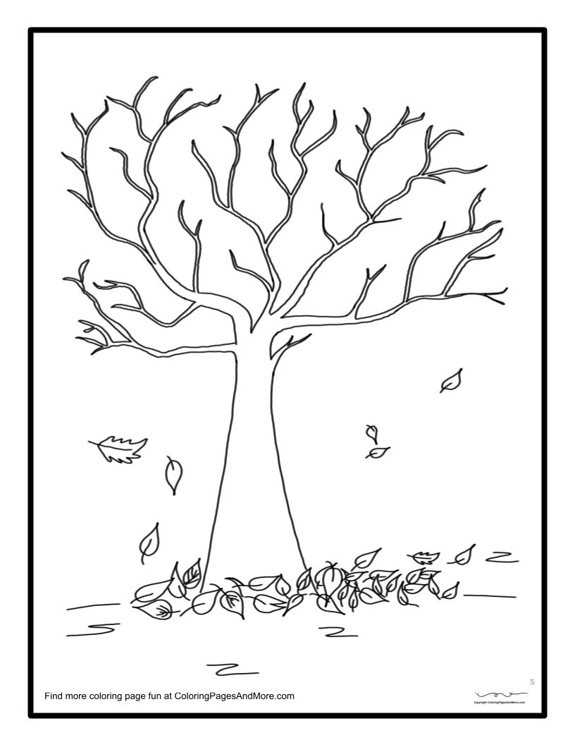 Tree with no leaves coloring page