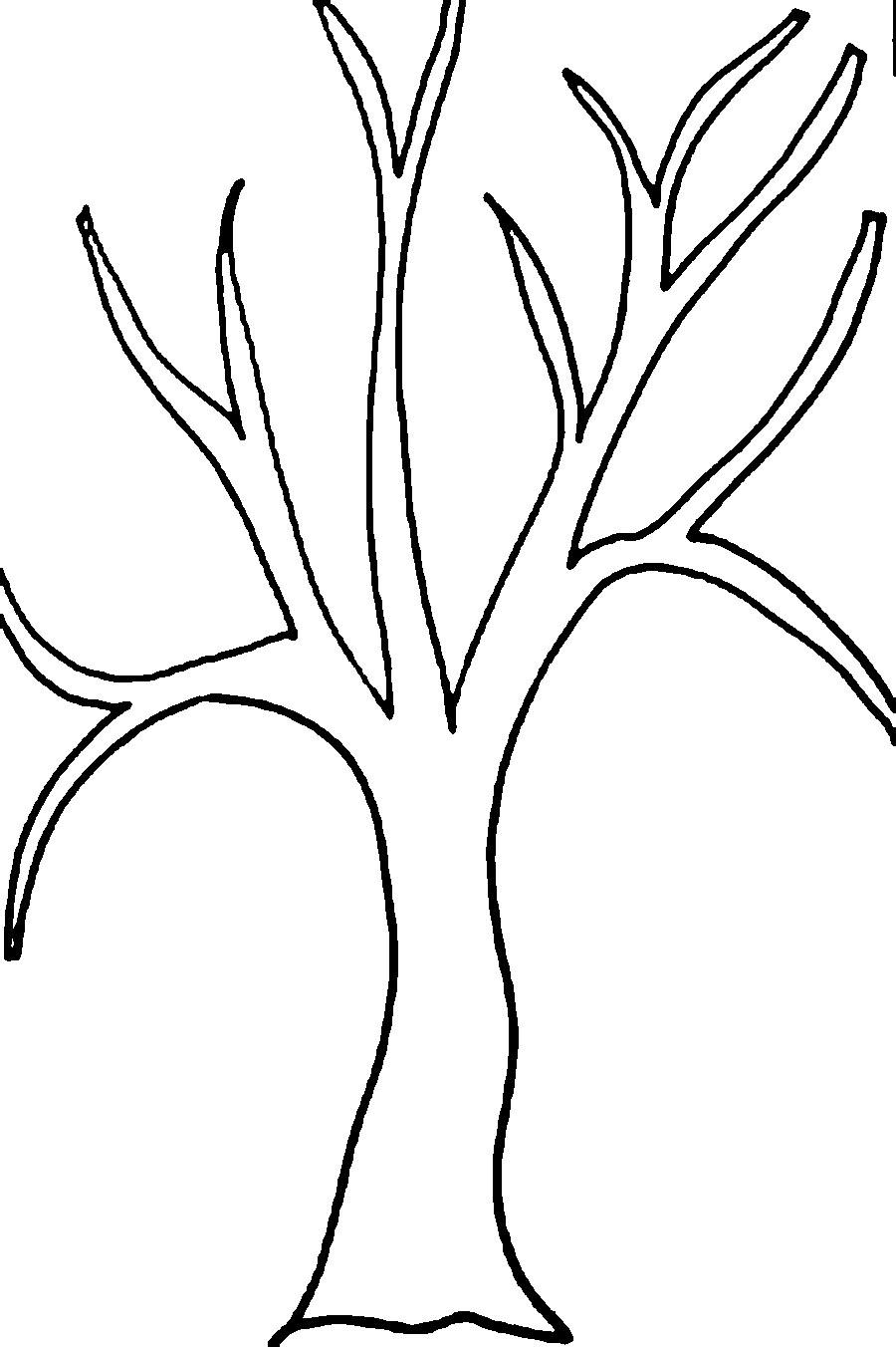 Printable tree template no leaves