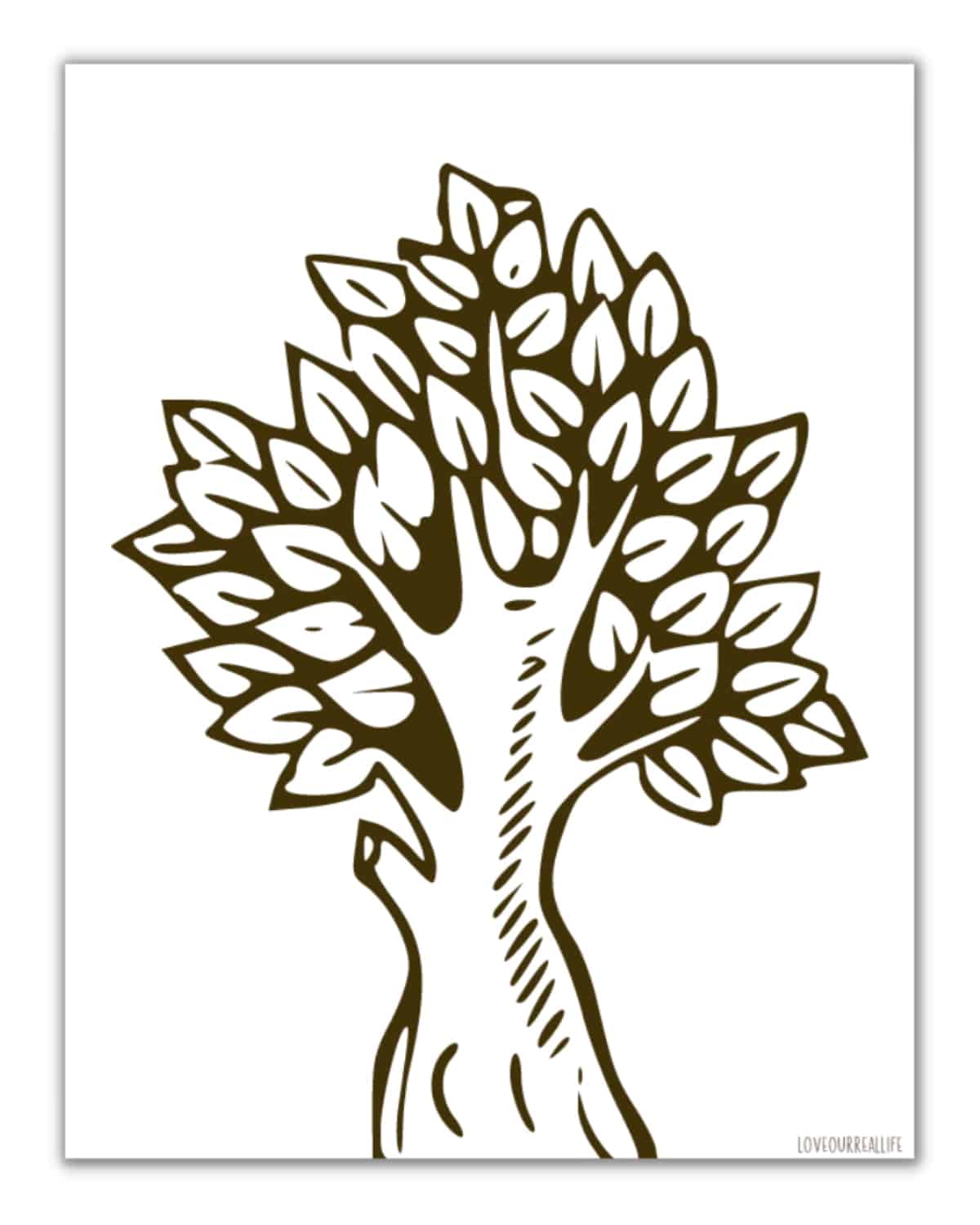 Free printable trees without leaves template